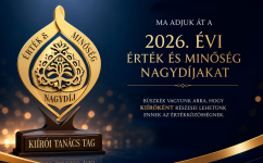 Ma adjuk át a 2026. évi Érték és Minőség Nagydíjakat