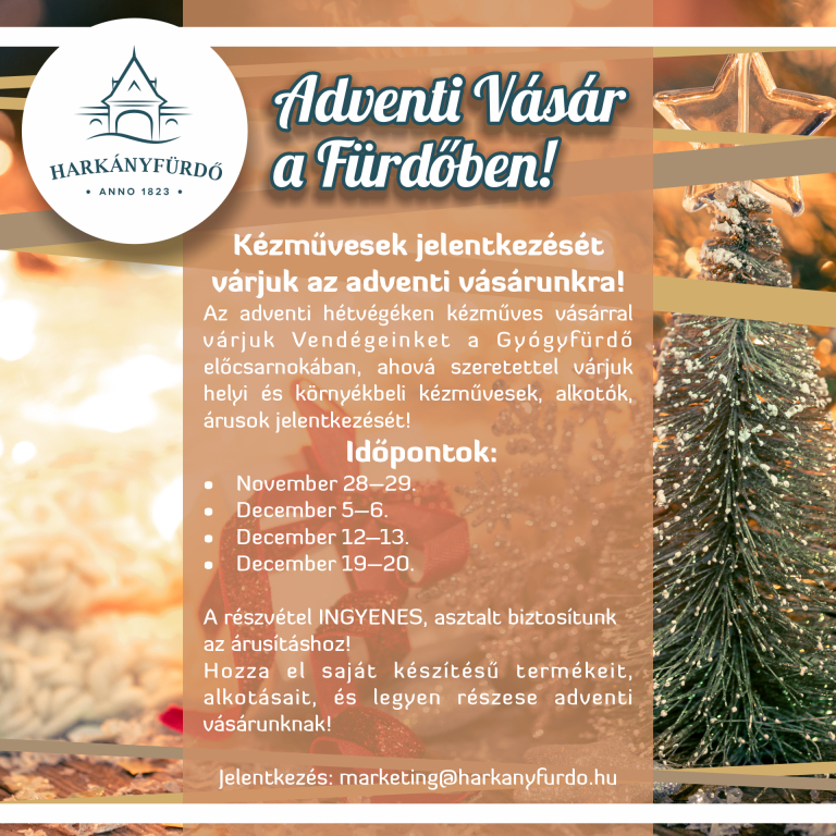 Adventi Vásár a Fürdőben.