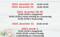 Ünnepi nyitvatartás 2022