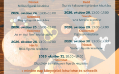 Kézműves foglalkozások az őszi szünetben