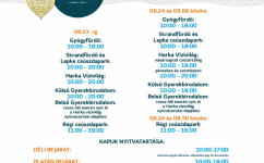 Nyári nyitvatartás /  Summer Hours / Sommeröffnungszeiten
