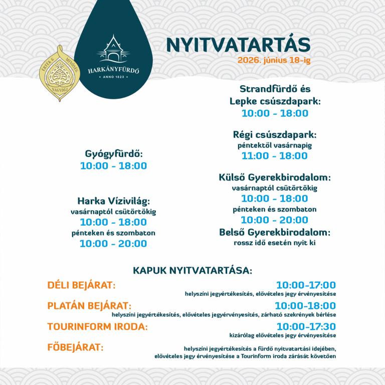 Nyitvatartás változása / Opening Hours Change / Geänderte Öffnun