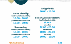 Megváltozott nyitvatartás szeptember 7-től