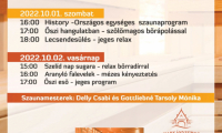 Szaunázók hétvégéje 2022. október 1-2